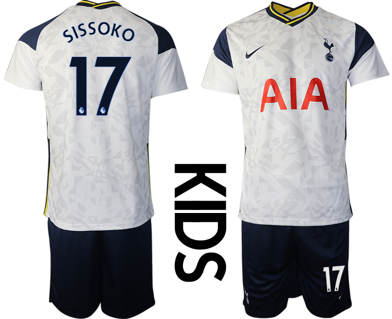 Youth 2020-2021 club Tottenham home white #17 Soccer Jerseys